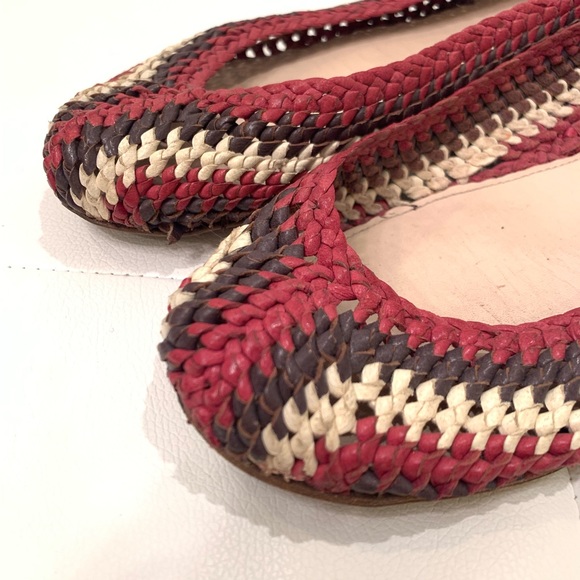 PRADA Woven Leather Flats Sz 40.5 - Picture 3 of 5